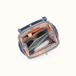 Alba Frame Crossbody In Metallic Leather