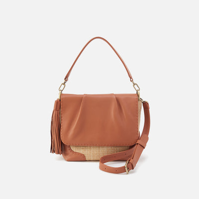Harley Convertible Shoulder Bag in Woven Straw - Natural Straw