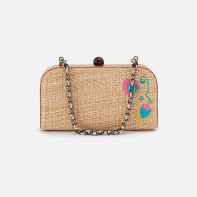 Lauren Minaudiere In Woven Straw - Natural Straw