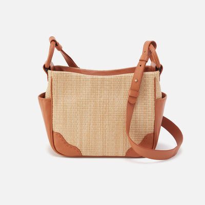 Sheila Crossbody In Woven Straw - Natural Straw