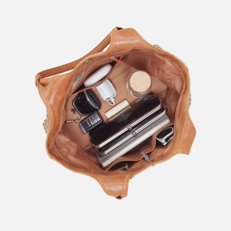 La Jolla Tote In Woven Straw - Meadow Woven Straw