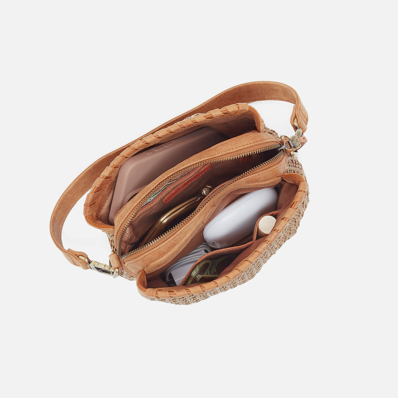 Starr Convertible Shoulder Bag In Woven Straw - Meadow Woven Straw