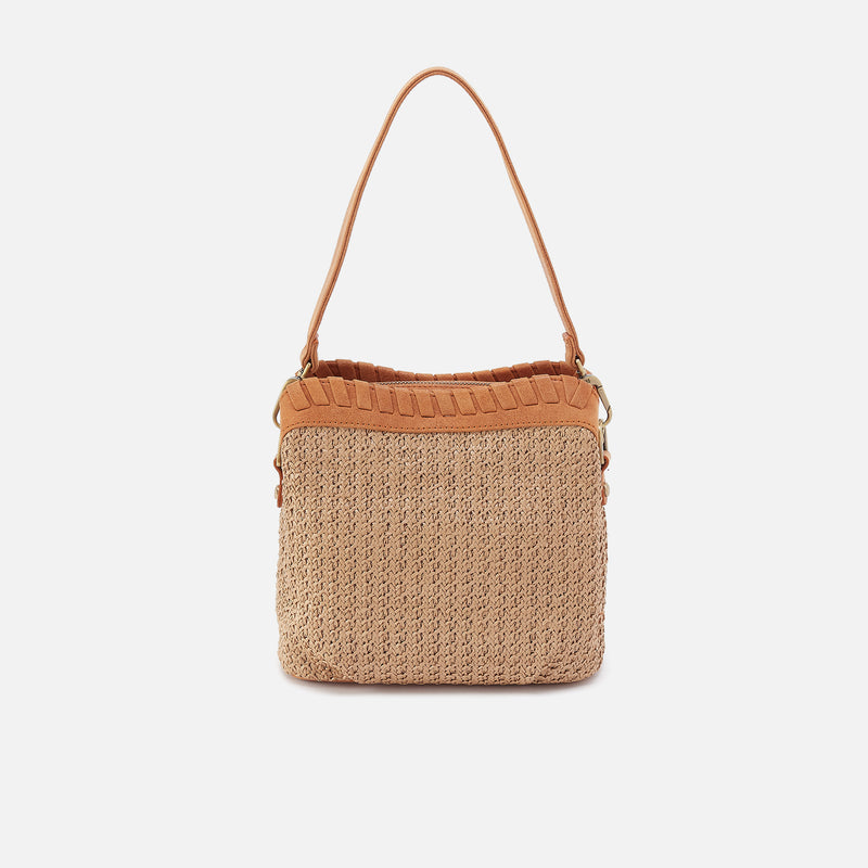 Starr Convertible Shoulder Bag In Woven Straw - Meadow Woven Straw