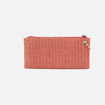 Vida Wristlet In Woven Straw - Wild Rose Woven Straw