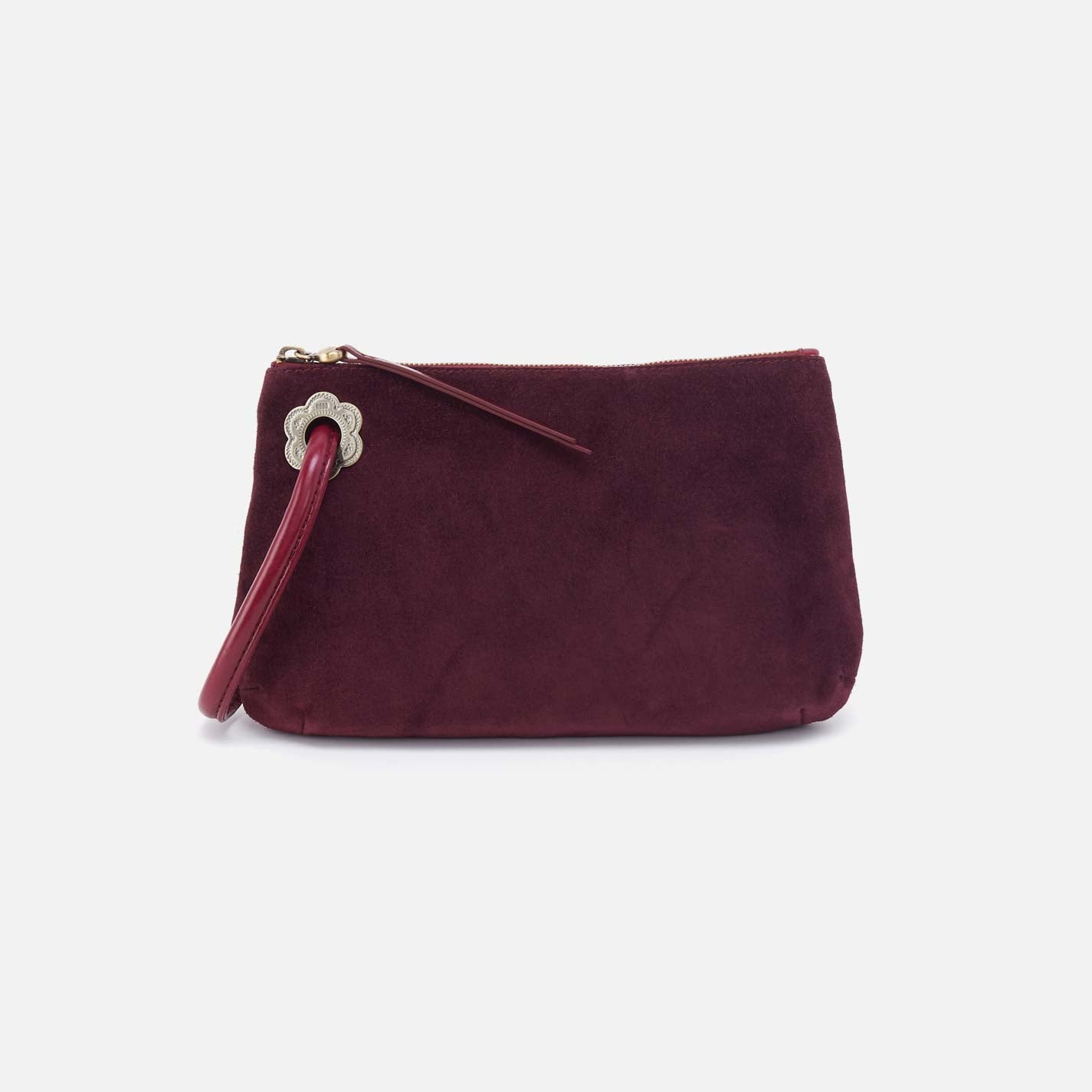 Daisy Daze Large Wristlet in Suede Leather - Prairie Garnet – HOBO