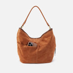 Harley Hobo in Suede Leather - Oak Barrel