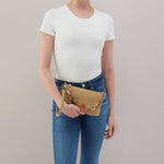 Darcy Crossbody With Charm In Suede Leather - Twilight Fern