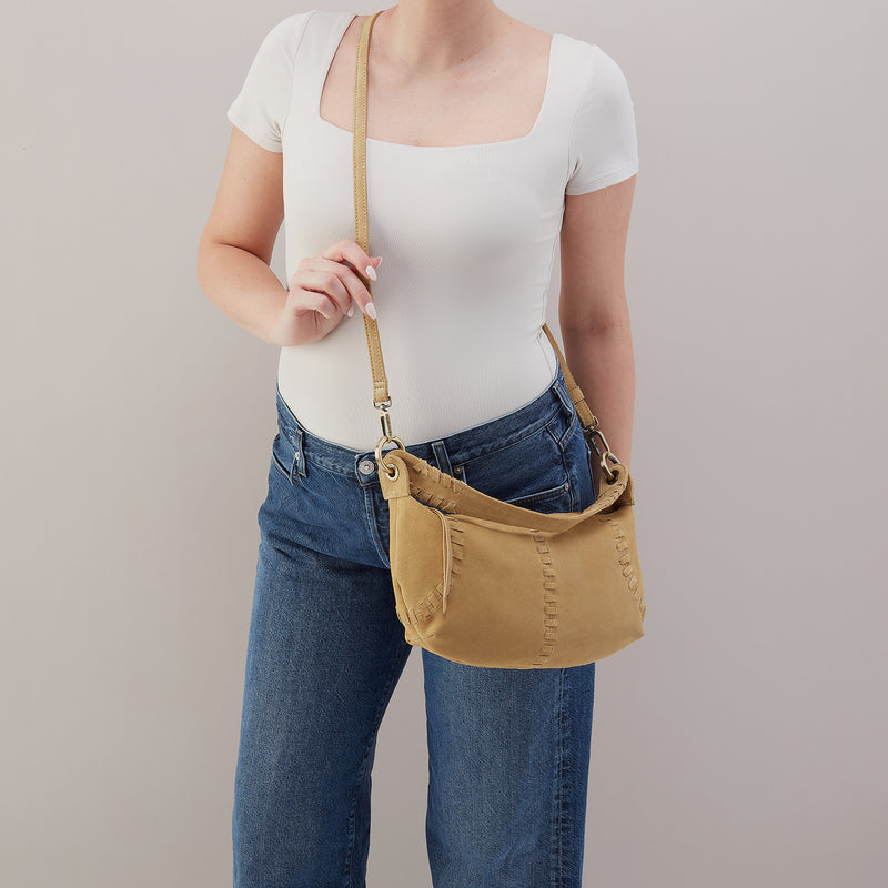 Opal Mini Shoulder In Suede Leather - Twilight Fern
