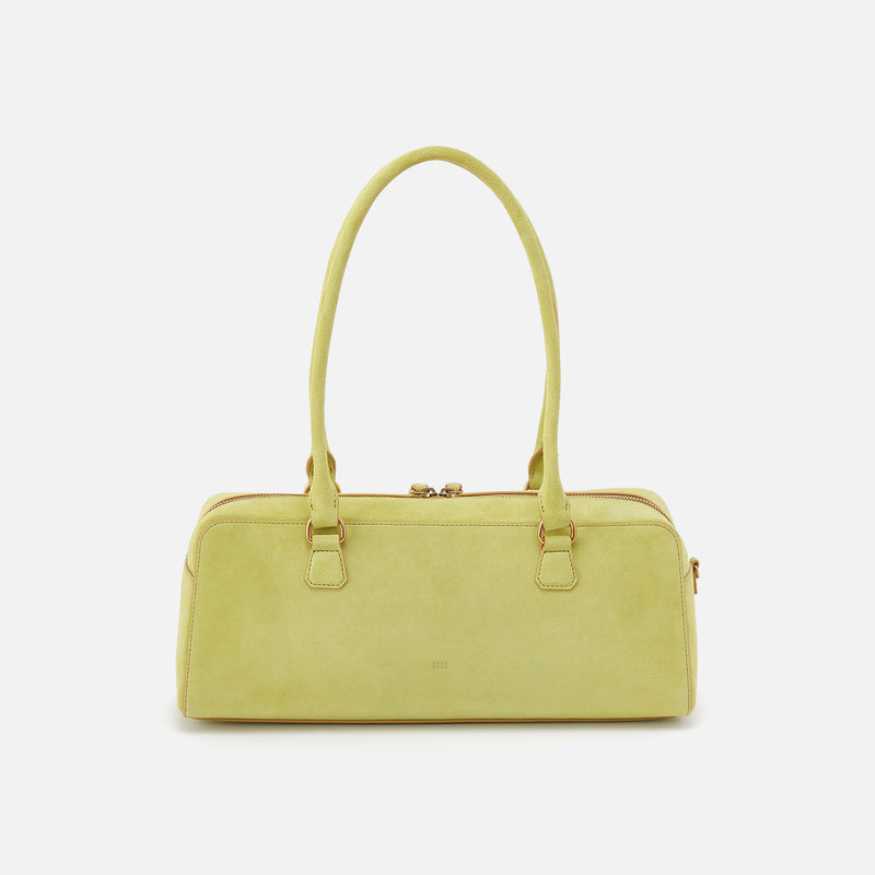 Sadie Satchel in Suede Leather - Limelight