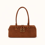 Sadie Satchel in Suede Leather - Truffle