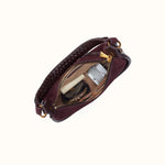 Mia Crescent Small Hobo In Suede Leather