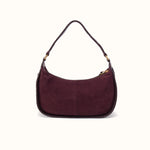 Mia Crescent Hobo In Suede Leather
