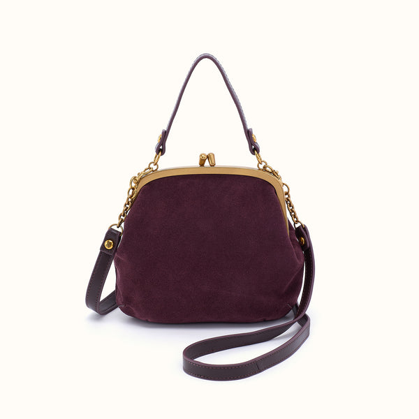 Alba Frame Crossbody In Suede Leather - Dark Cherry – HOBO