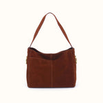 Render Shoulder Bag In Suede Leather - Chocolate