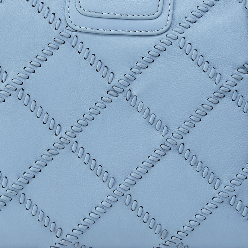 Sheila Medium Satchel In Cloud Leather - Bluebell