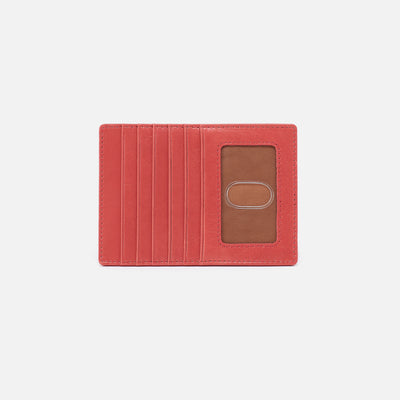Euro Slide Card Case in Polished Leather - Cherry Blossom