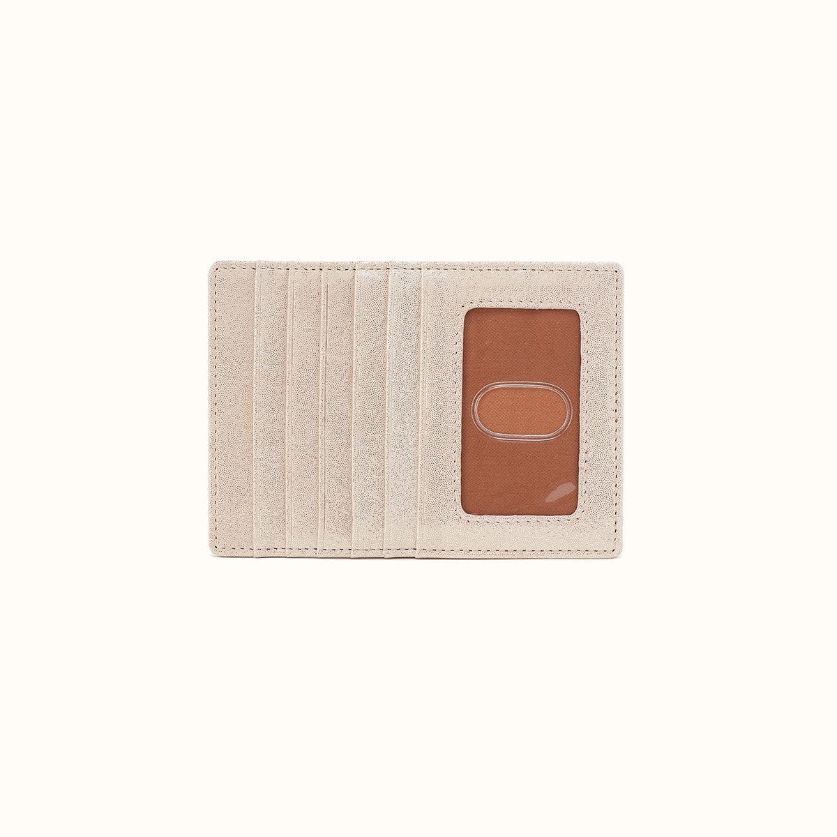 Euro Slide Card Case In Metallic Leather