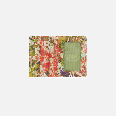 Euro Slide Card Case in Printed Leather - Tropic Print