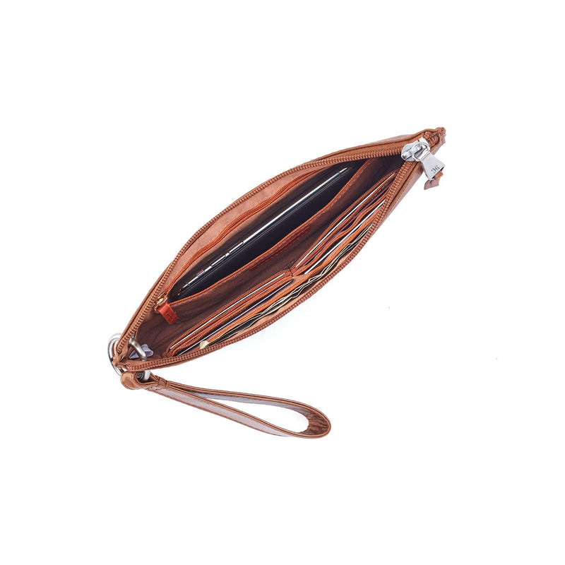 Vida Wristlet in Polished Leather - Truffle – HOBO