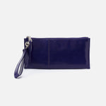 Vida Wristlet in Polished Leather - Winter Violet