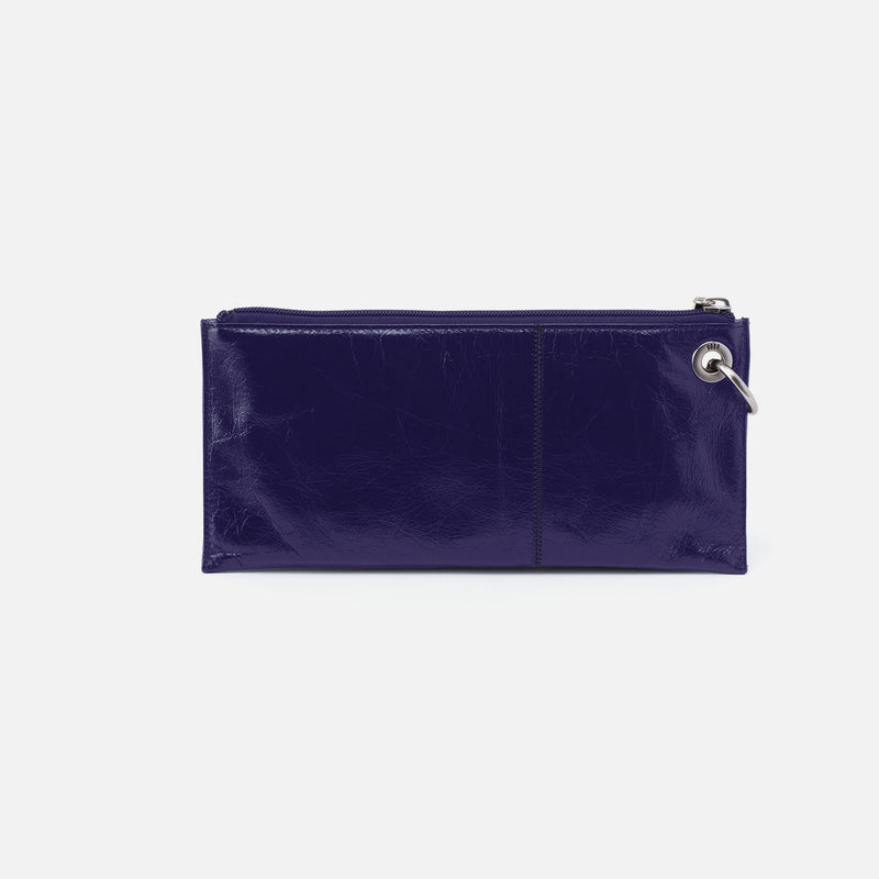 Vida Wristlet in Polished Leather - Winter Violet