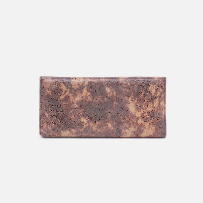 Rachel Continental Wallet in Printed Leather - Autumn Sky