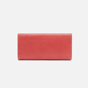 Rachel Continental Wallet in Polished Leather - Cherry Blossom