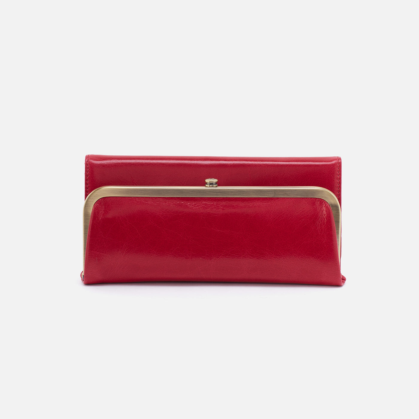 Rachel Continental Wallet in Polished Leather - Claret