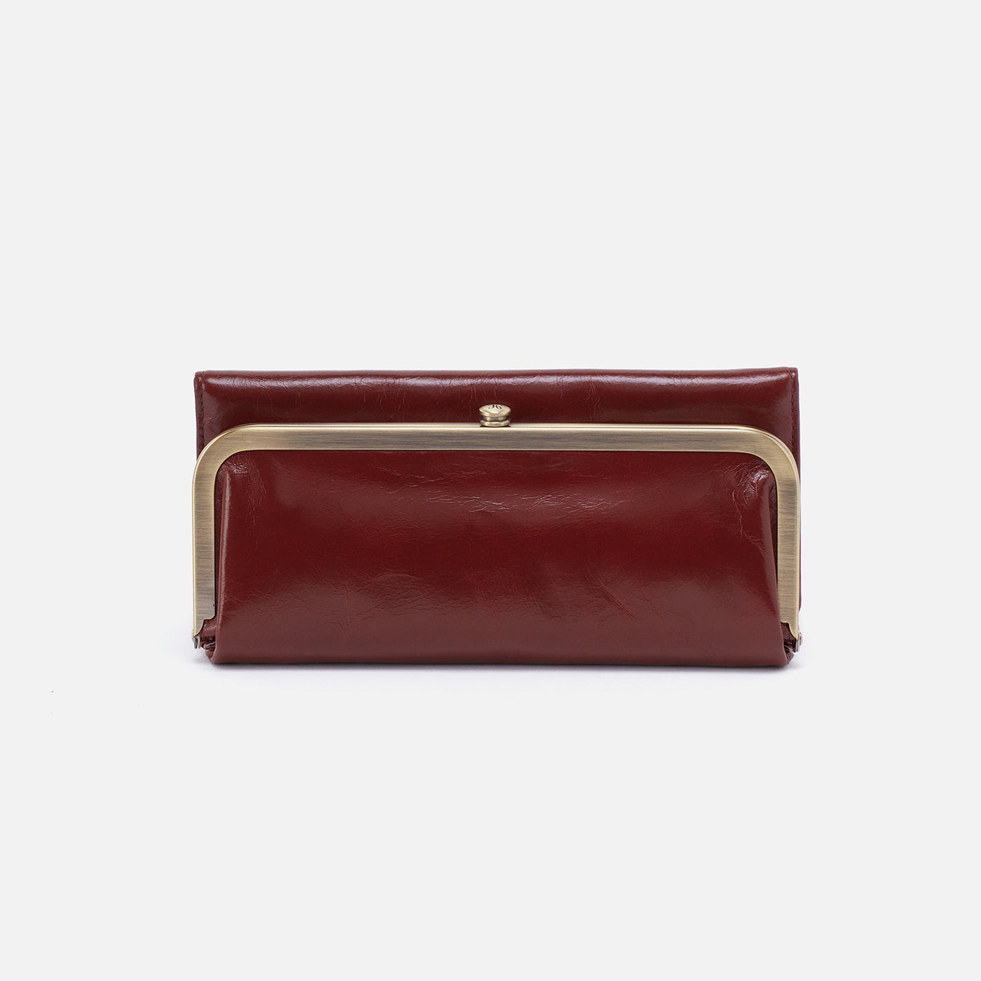 Rachel Continental Wallet in Polished Leather - Henna