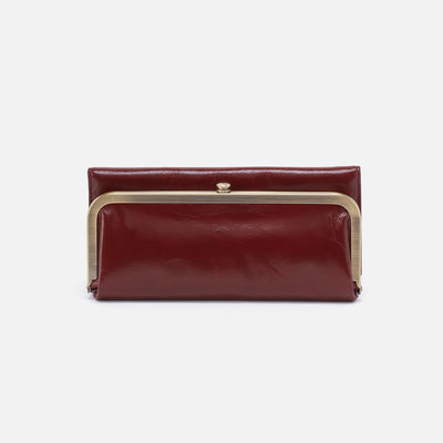 Rachel Continental Wallet in Polished Leather - Henna