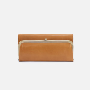 Rachel Continental Wallet in Polished Leather - Natural