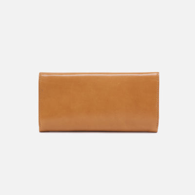 Rachel Continental Wallet in Polished Leather - Natural