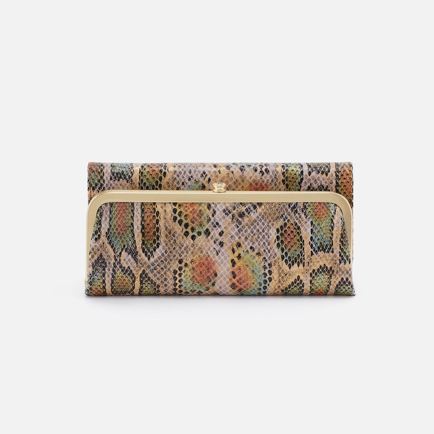 Rachel Continental Wallet in Printed Leather - Opal Snake Print