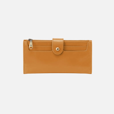 Dunn Continental Wallet in Polished Leather - Burnished Tan