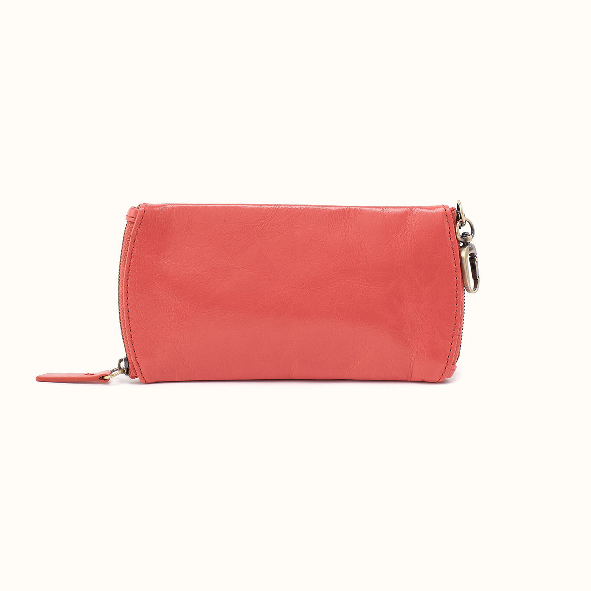 Spark Double Eyeglass Case In Polished Leather - Pink Mirage- FOL