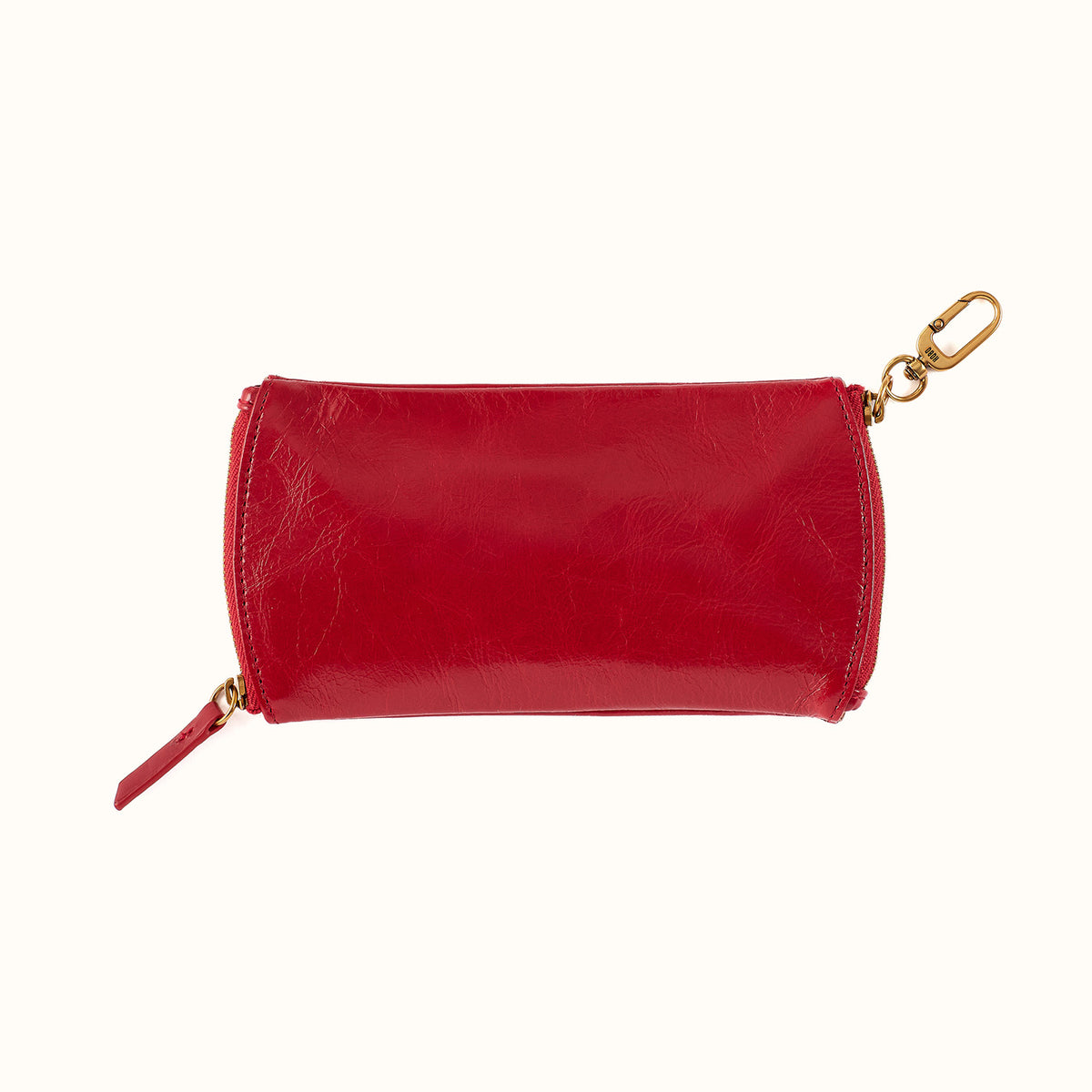 Spark Double Eyeglass Case In Polished Leather