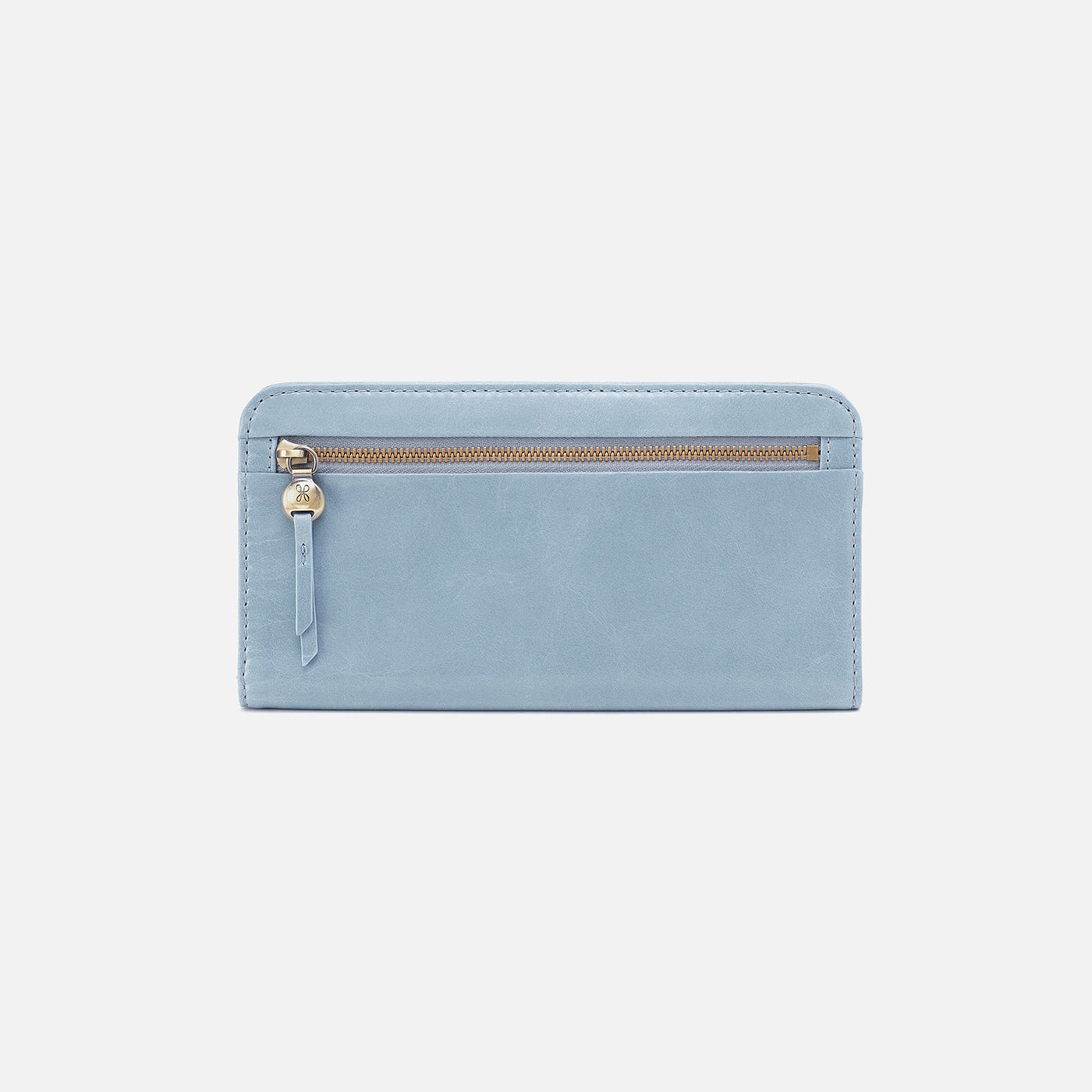 Angle Continental Wallet in Polished Leather - Cornflower