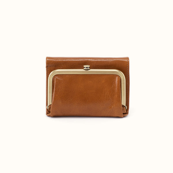 Robin Compact Wallet in Polished Leather - Truffle – HOBO