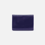 Robin Compact Wallet in Polished Leather - Winter Violet