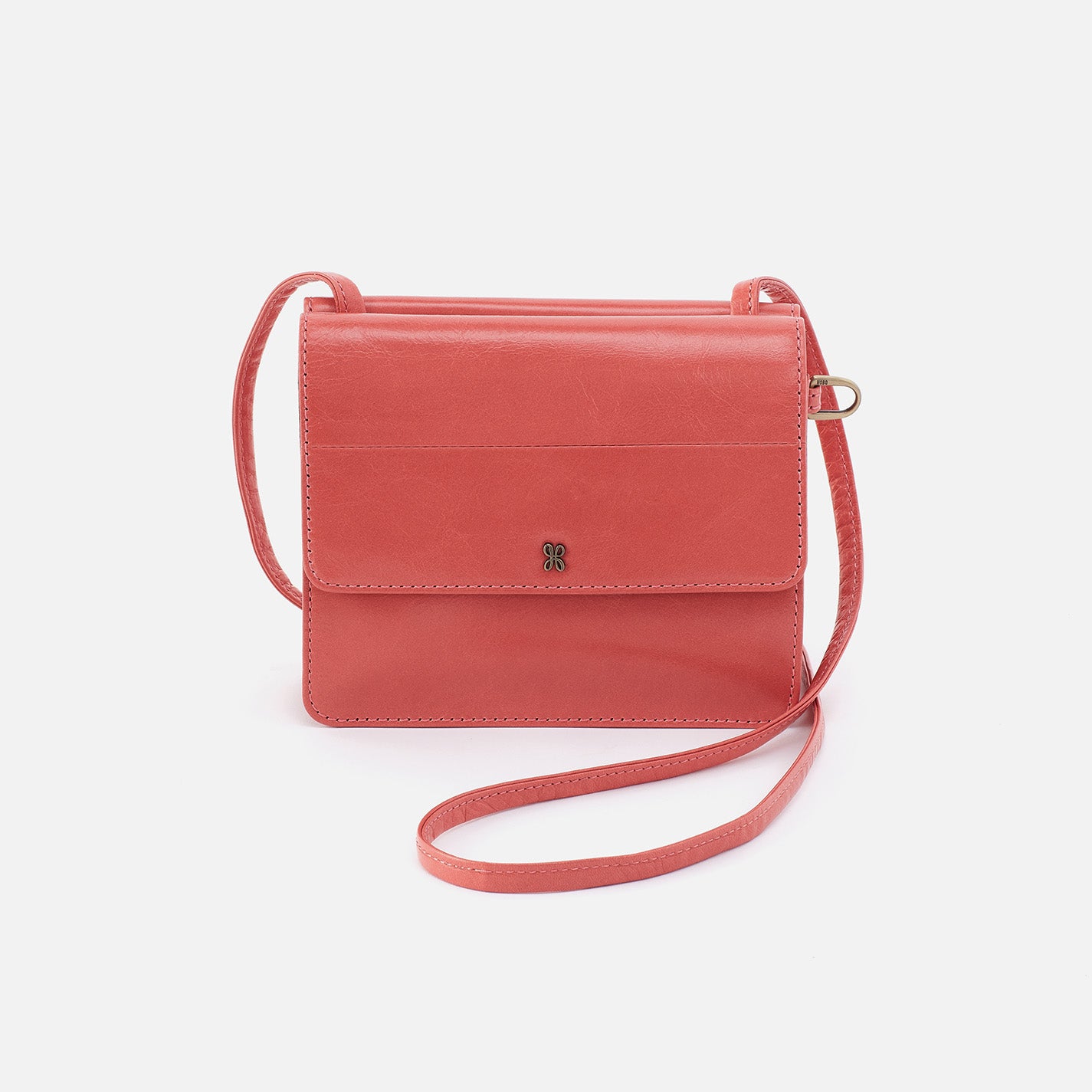 Jill Wallet Crossbody in Polished Leather Cherry Blossom HOBO