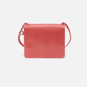 Jill Wallet Crossbody in Polished Leather - Cherry Blossom