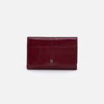 Jill Trifold Wallet in Polished Leather - Saddleberry
