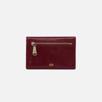 Jill Trifold Wallet in Polished Leather - Saddleberry