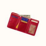Jill Trifold Wallet In Polished Leather