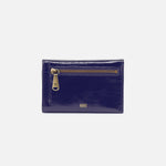 Jill Trifold Wallet in Polished Leather - Winter Violet