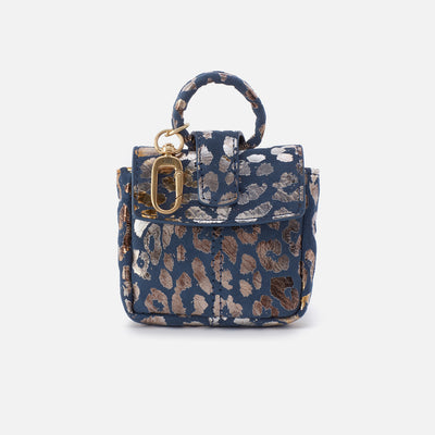Sheila Bag Charm in Printed Leather - Mirror Cheetah