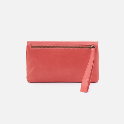 Lauren Wristlet in Polished Leather - Cherry Blossom