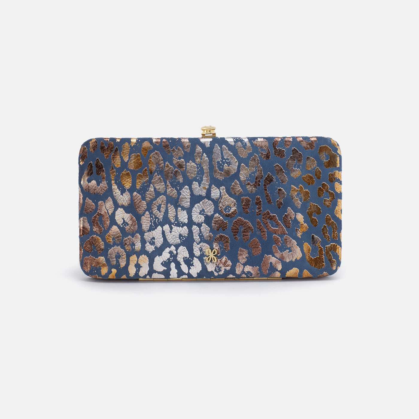 Mia Minaudiere Wallet in Printed Leather - Mirror Cheetah