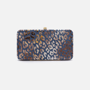 Mia Minaudiere Wallet in Printed Leather - Mirror Cheetah