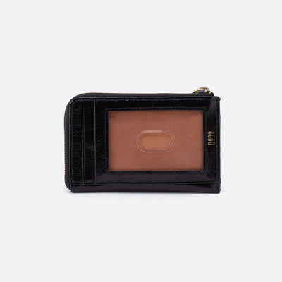 Addi Card Case in Polished Leather - Black